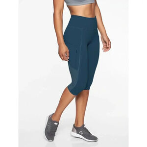Athleta All in crop Constellation Blue  | Small
